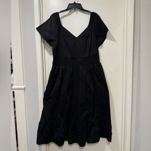 TORRID NWT Midi Poplin Sheer Waist Dress